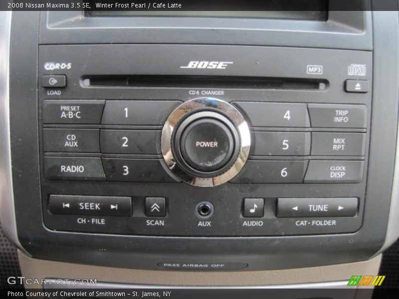 Winter Frost Pearl / Cafe Latte 2008 Nissan Maxima 3.5 SE