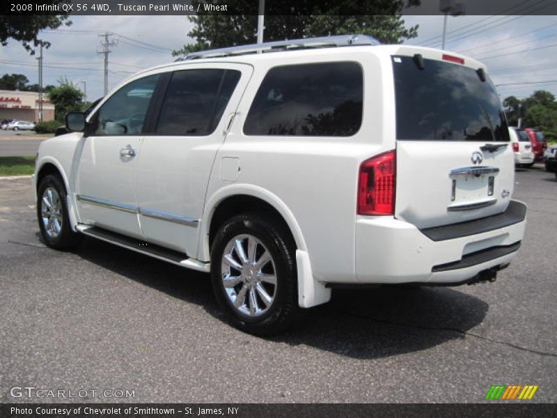 Tuscan Pearl White / Wheat 2008 Infiniti QX 56 4WD