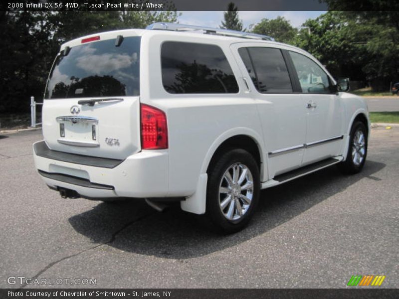 Tuscan Pearl White / Wheat 2008 Infiniti QX 56 4WD