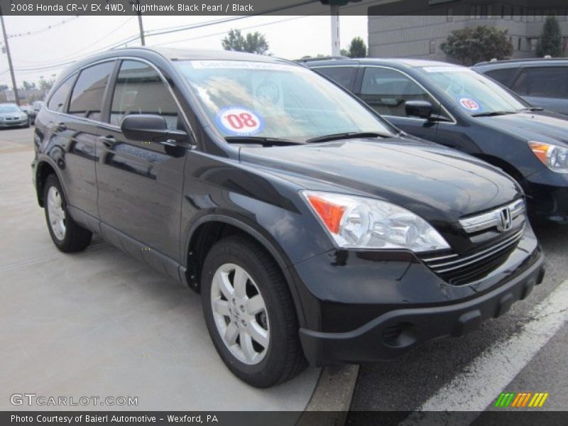 Nighthawk Black Pearl / Black 2008 Honda CR-V EX 4WD