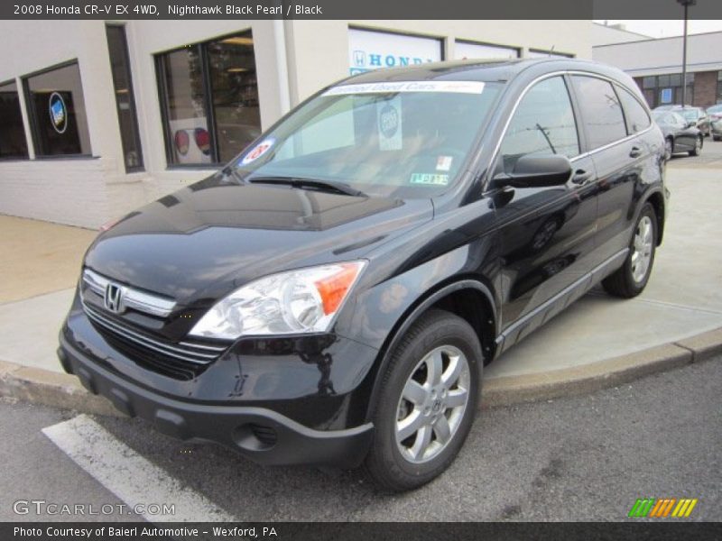 Nighthawk Black Pearl / Black 2008 Honda CR-V EX 4WD