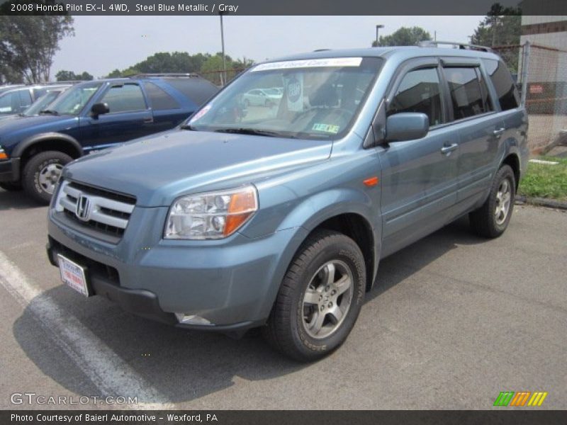 Steel Blue Metallic / Gray 2008 Honda Pilot EX-L 4WD