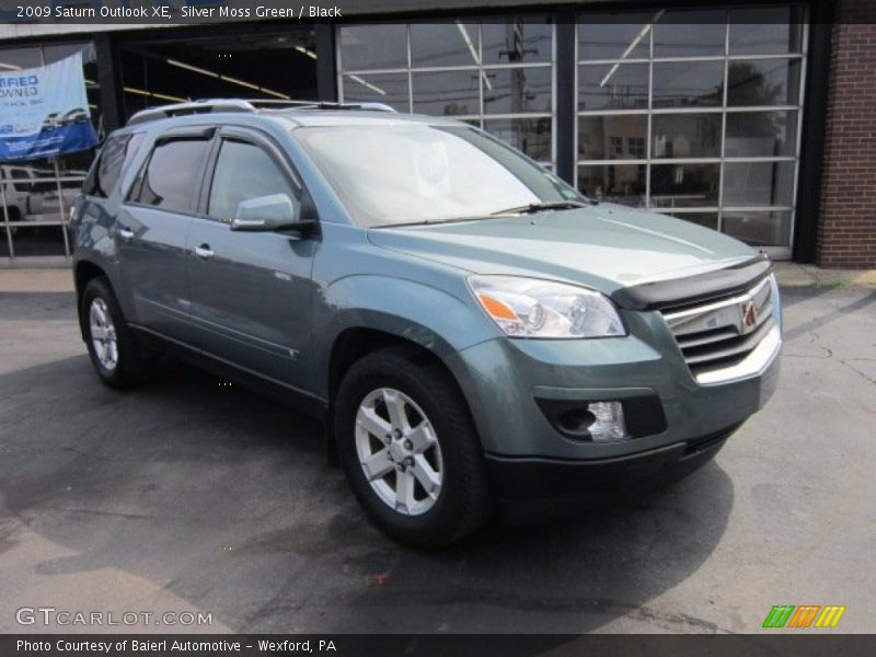 Silver Moss Green / Black 2009 Saturn Outlook XE