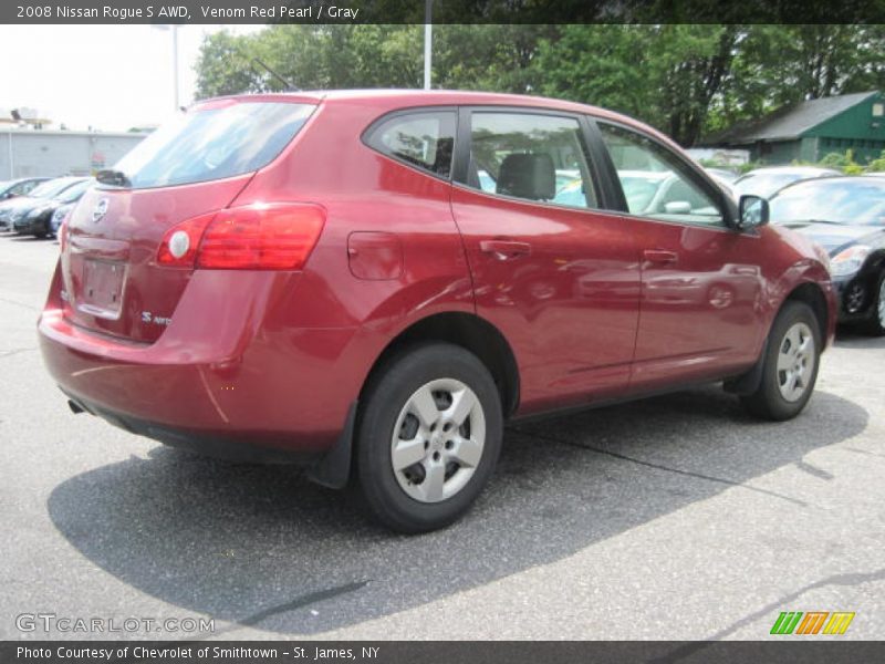 Venom Red Pearl / Gray 2008 Nissan Rogue S AWD