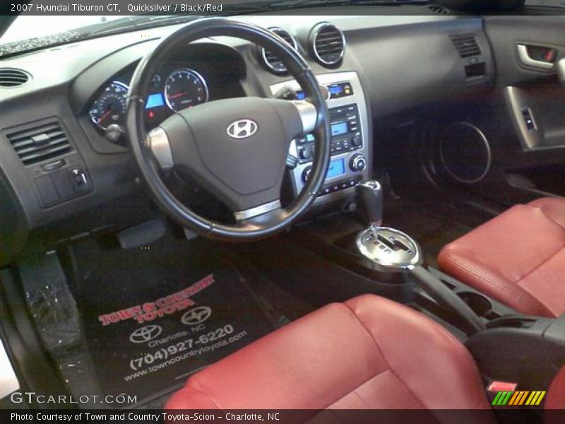 Quicksilver / Black/Red 2007 Hyundai Tiburon GT