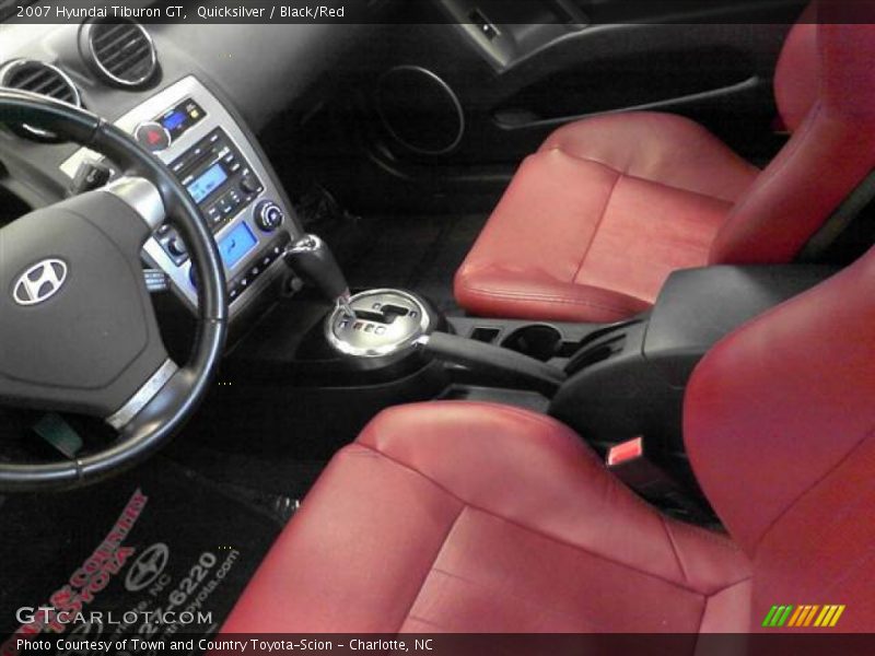 Quicksilver / Black/Red 2007 Hyundai Tiburon GT