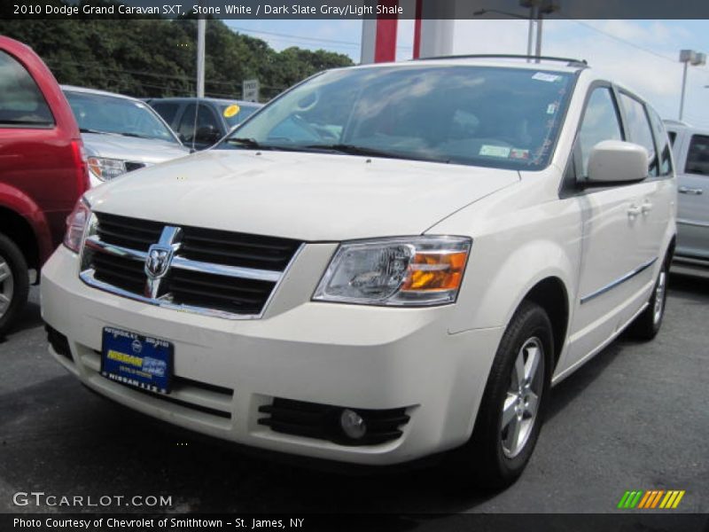 Stone White / Dark Slate Gray/Light Shale 2010 Dodge Grand Caravan SXT