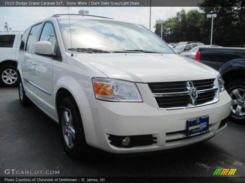 Stone White / Dark Slate Gray/Light Shale 2010 Dodge Grand Caravan SXT