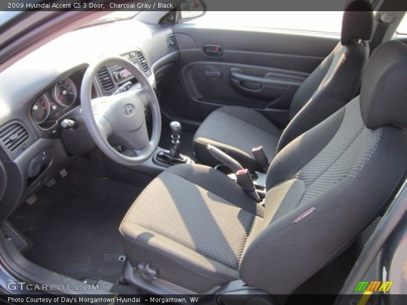 Charcoal Gray / Black 2009 Hyundai Accent GS 3 Door