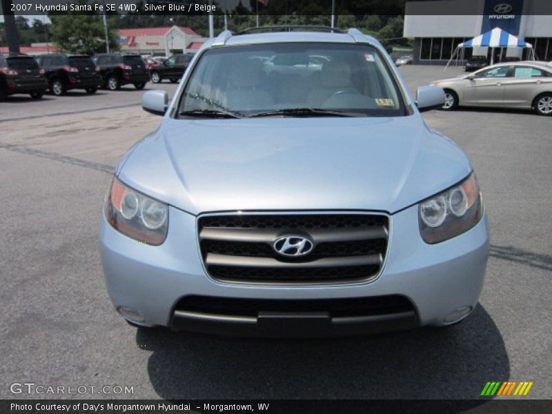 Silver Blue / Beige 2007 Hyundai Santa Fe SE 4WD