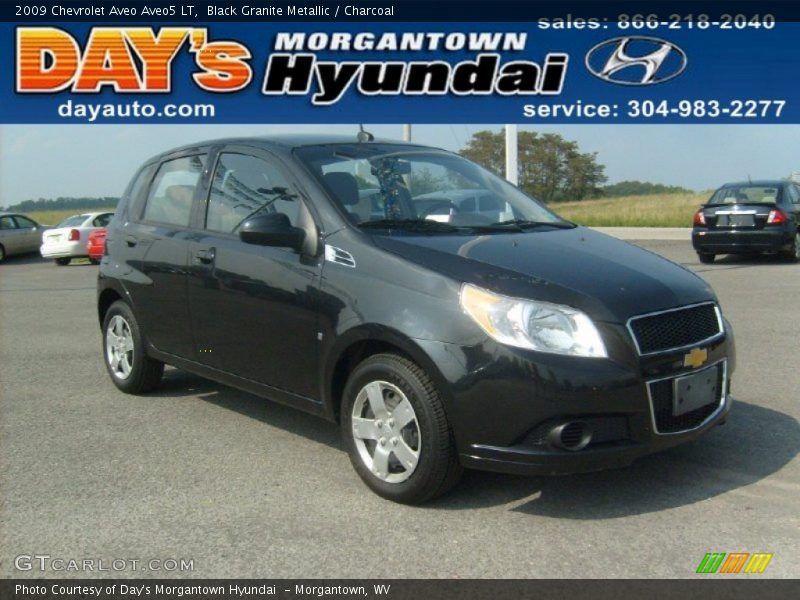 Black Granite Metallic / Charcoal 2009 Chevrolet Aveo Aveo5 LT