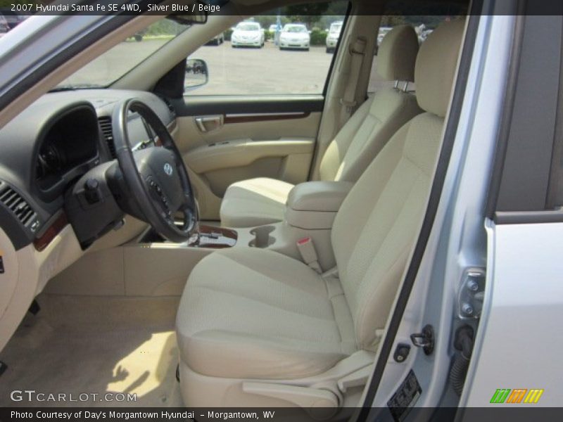 Silver Blue / Beige 2007 Hyundai Santa Fe SE 4WD