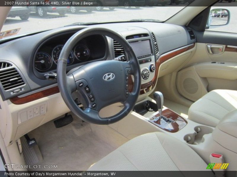 Silver Blue / Beige 2007 Hyundai Santa Fe SE 4WD