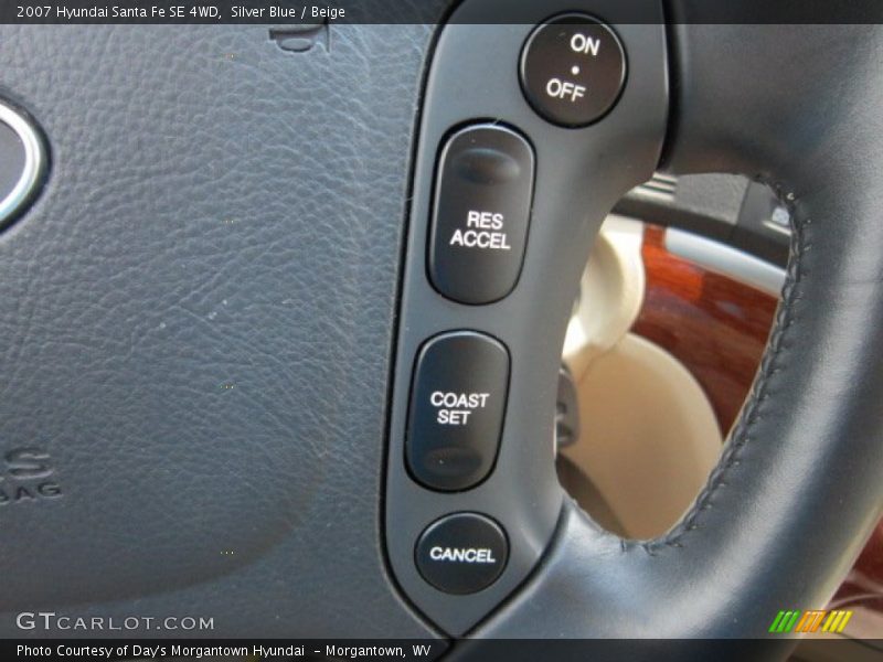 Silver Blue / Beige 2007 Hyundai Santa Fe SE 4WD