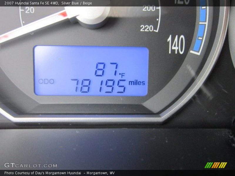 Silver Blue / Beige 2007 Hyundai Santa Fe SE 4WD