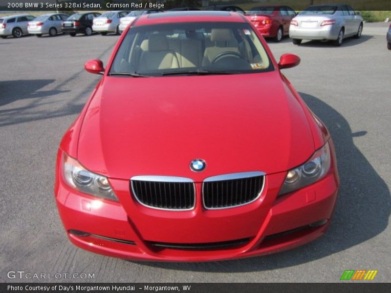 Crimson Red / Beige 2008 BMW 3 Series 328xi Sedan