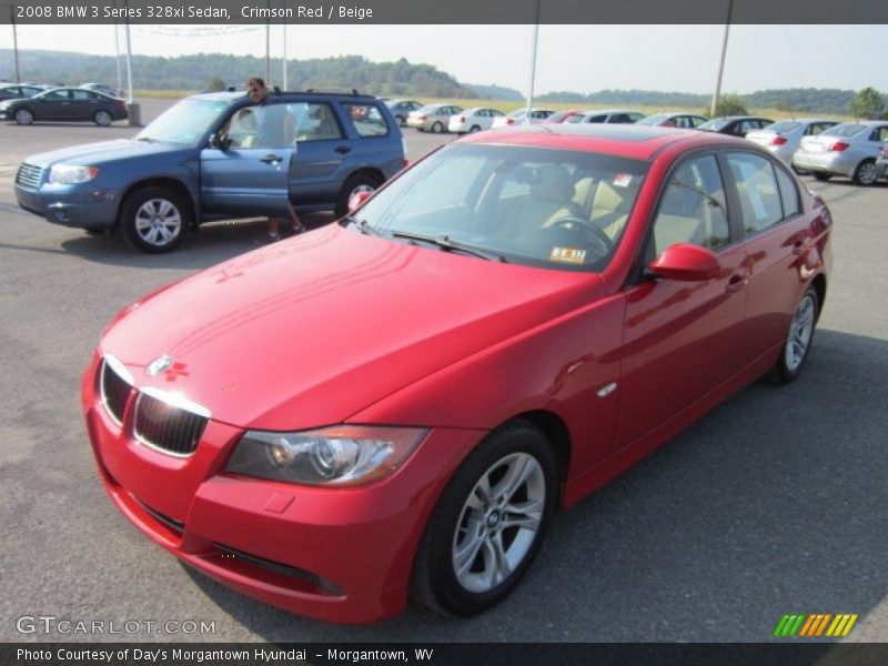 Crimson Red / Beige 2008 BMW 3 Series 328xi Sedan
