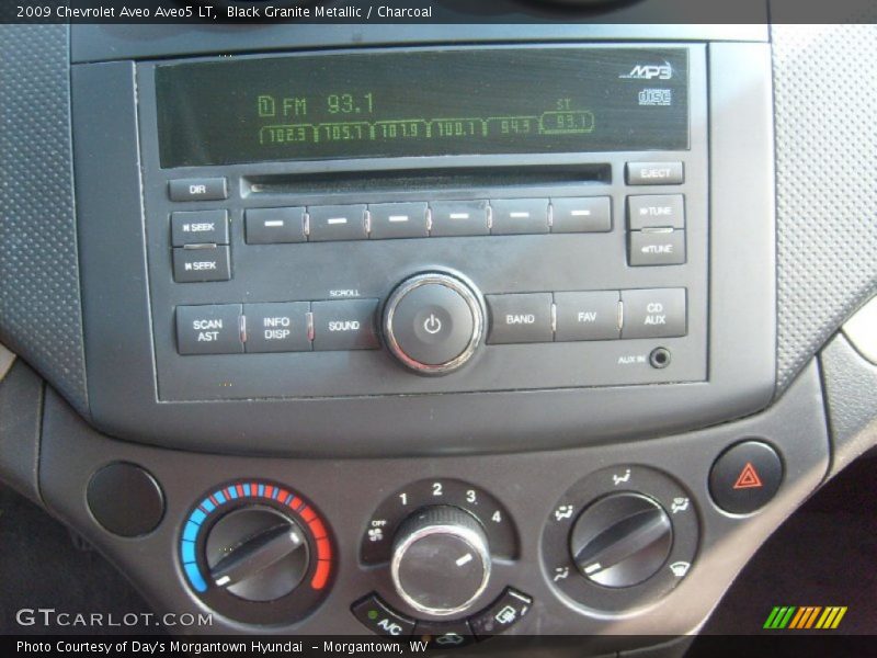 Black Granite Metallic / Charcoal 2009 Chevrolet Aveo Aveo5 LT