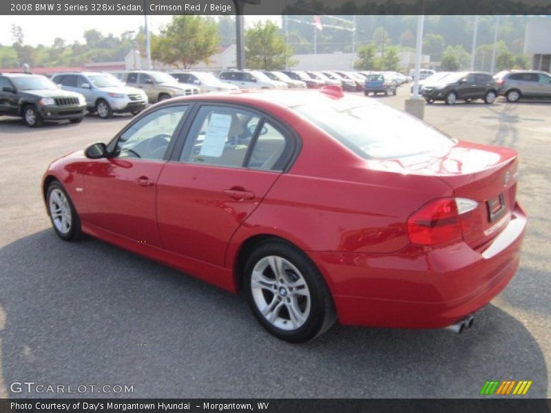 Crimson Red / Beige 2008 BMW 3 Series 328xi Sedan