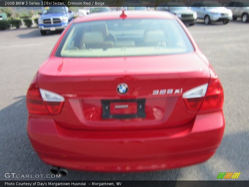 Crimson Red / Beige 2008 BMW 3 Series 328xi Sedan