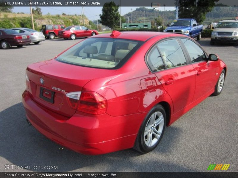 Crimson Red / Beige 2008 BMW 3 Series 328xi Sedan