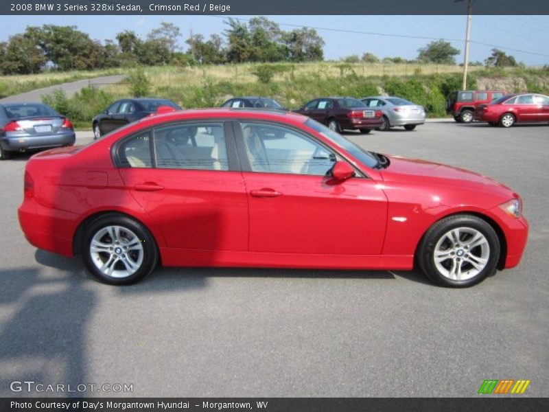 Crimson Red / Beige 2008 BMW 3 Series 328xi Sedan