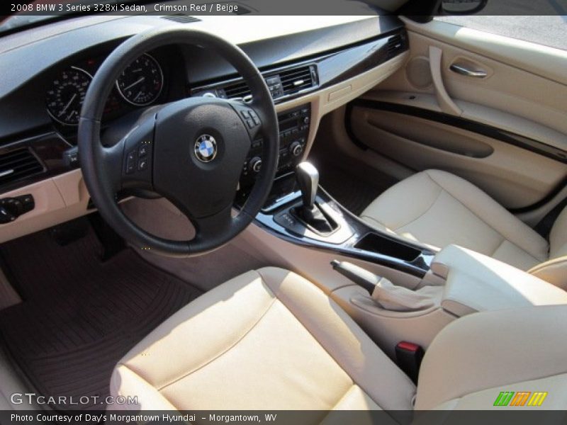 Crimson Red / Beige 2008 BMW 3 Series 328xi Sedan