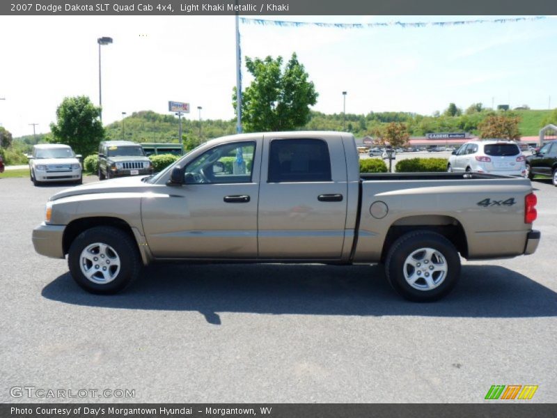 Light Khaki Metallic / Khaki 2007 Dodge Dakota SLT Quad Cab 4x4