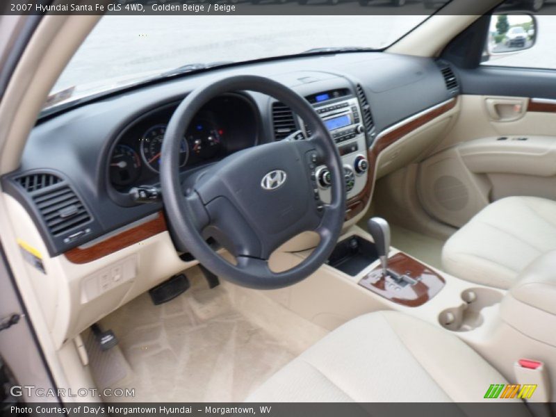 Golden Beige / Beige 2007 Hyundai Santa Fe GLS 4WD