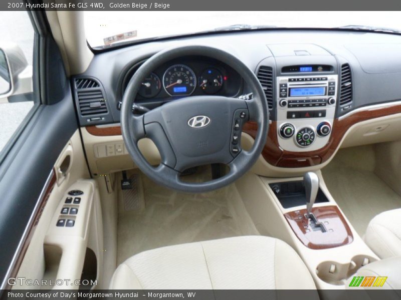 Golden Beige / Beige 2007 Hyundai Santa Fe GLS 4WD
