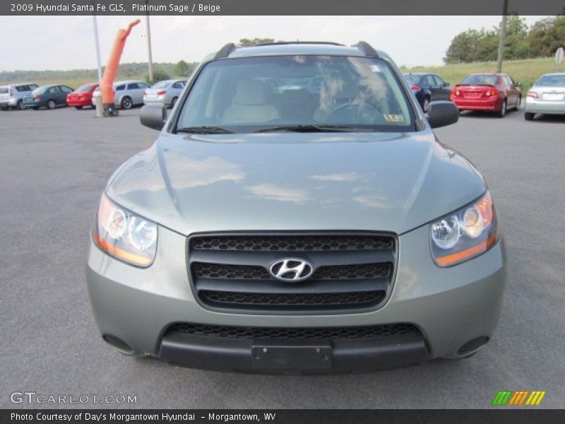 Platinum Sage / Beige 2009 Hyundai Santa Fe GLS