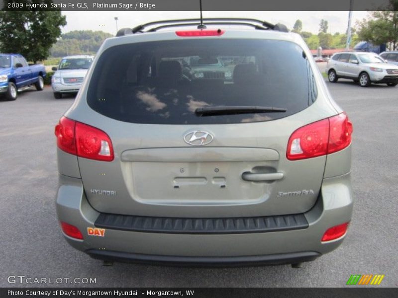 Platinum Sage / Beige 2009 Hyundai Santa Fe GLS