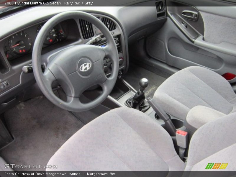 Gray Interior - 2005 Elantra GLS Sedan 