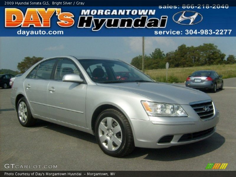 Bright Silver / Gray 2009 Hyundai Sonata GLS