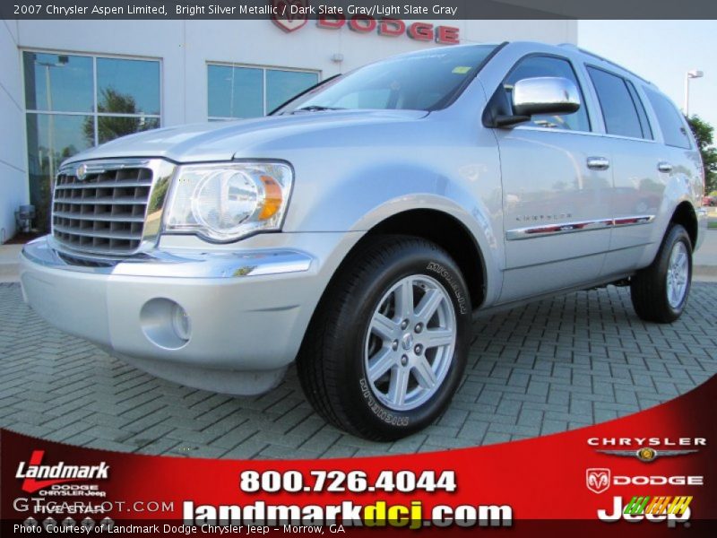 Bright Silver Metallic / Dark Slate Gray/Light Slate Gray 2007 Chrysler Aspen Limited