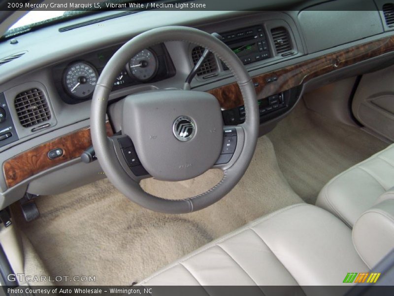Vibrant White / Medium Light Stone 2009 Mercury Grand Marquis LS