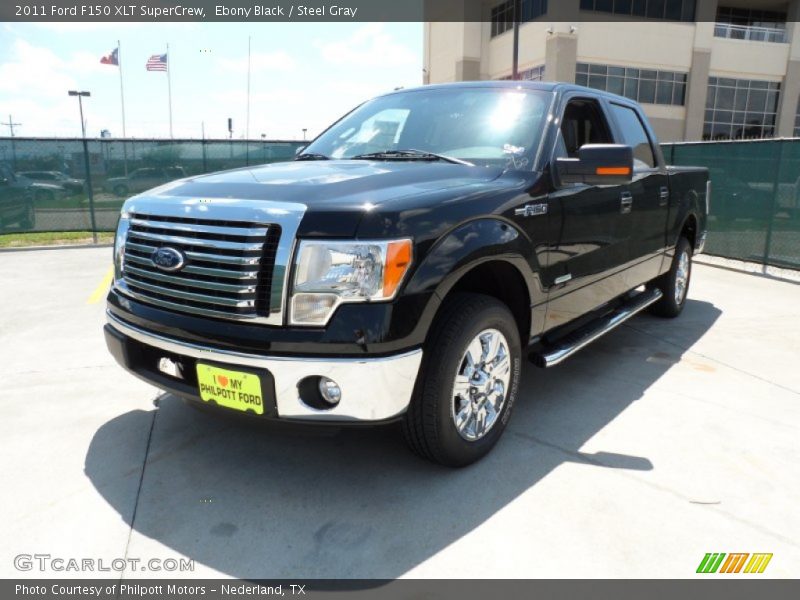 Ebony Black / Steel Gray 2011 Ford F150 XLT SuperCrew