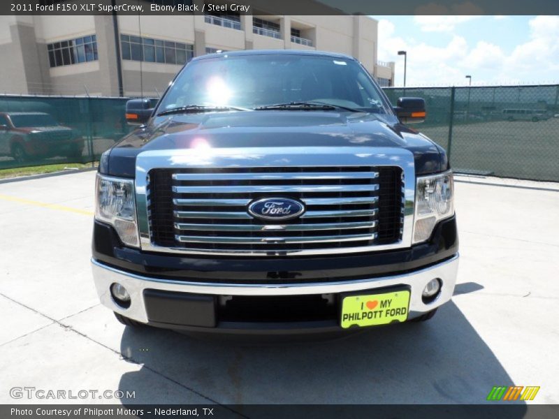 Ebony Black / Steel Gray 2011 Ford F150 XLT SuperCrew