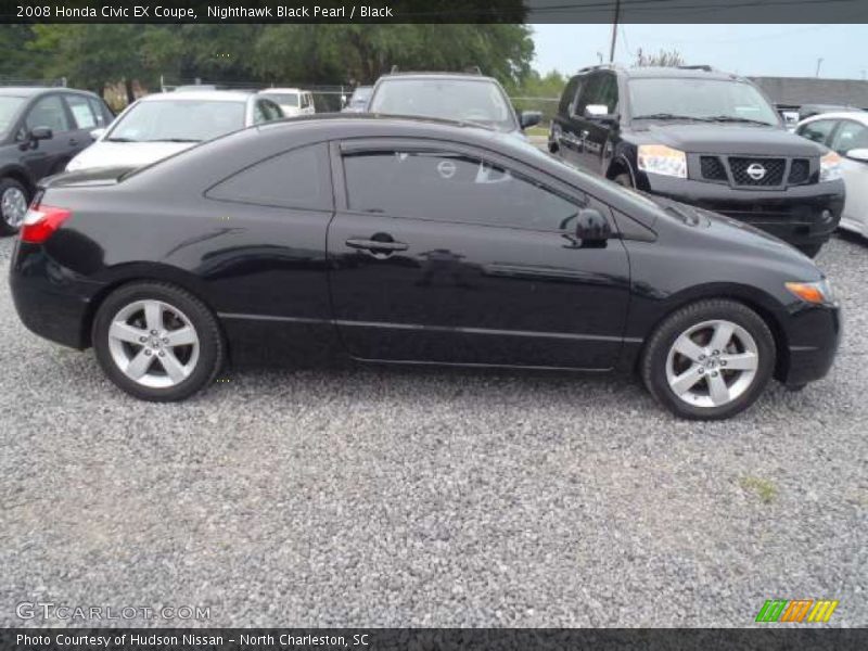 Nighthawk Black Pearl / Black 2008 Honda Civic EX Coupe