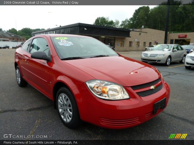 Victory Red / Gray 2009 Chevrolet Cobalt LS Coupe