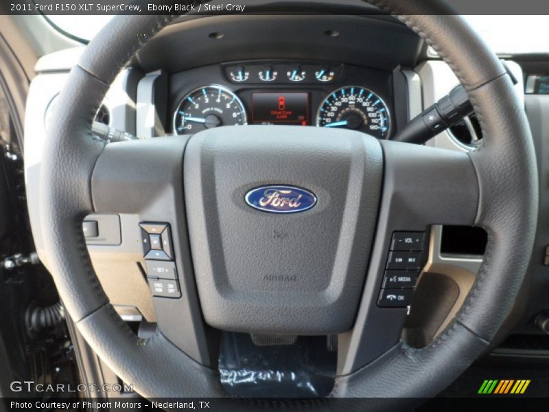 Ebony Black / Steel Gray 2011 Ford F150 XLT SuperCrew