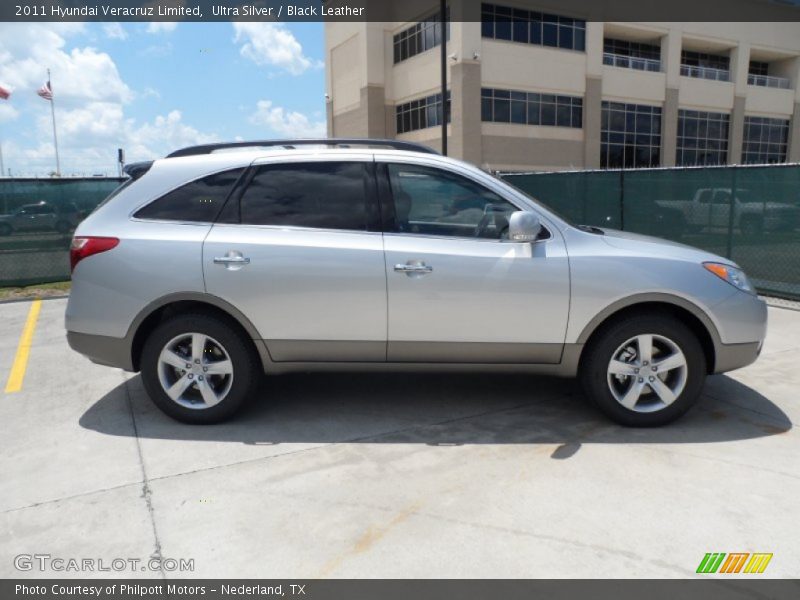 Ultra Silver / Black Leather 2011 Hyundai Veracruz Limited