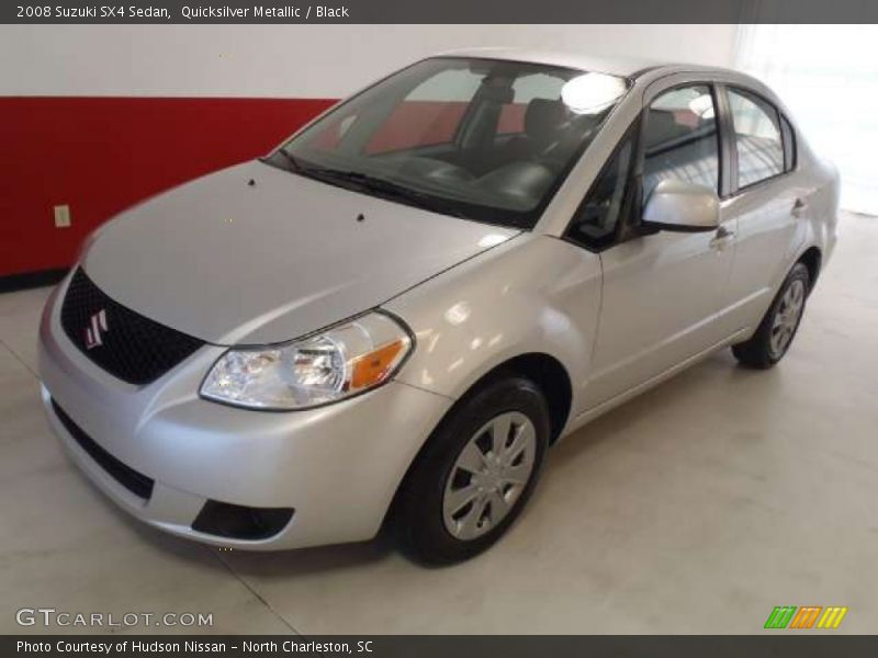 Quicksilver Metallic / Black 2008 Suzuki SX4 Sedan