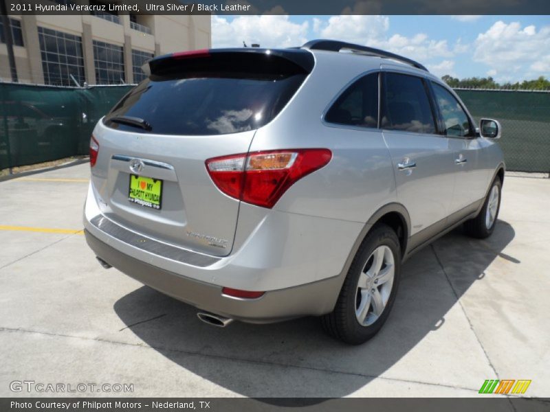 Ultra Silver / Black Leather 2011 Hyundai Veracruz Limited