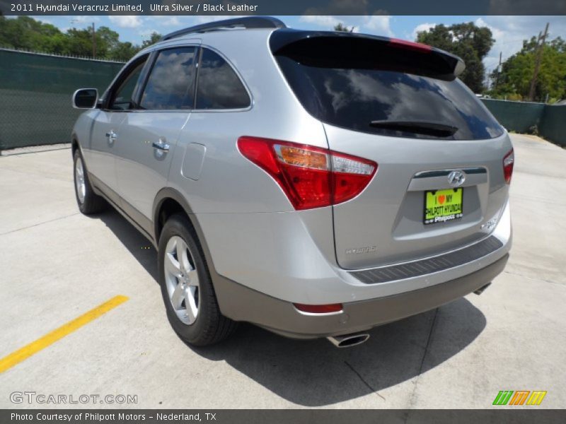 Ultra Silver / Black Leather 2011 Hyundai Veracruz Limited