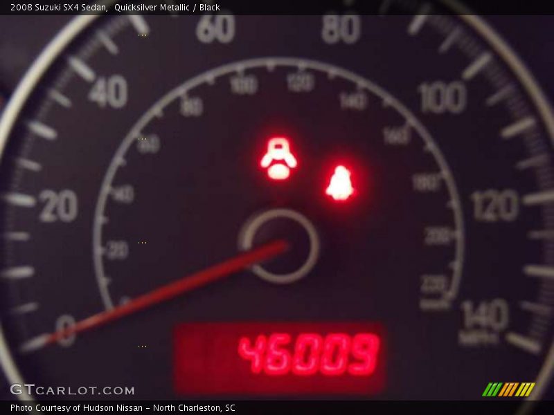 Quicksilver Metallic / Black 2008 Suzuki SX4 Sedan