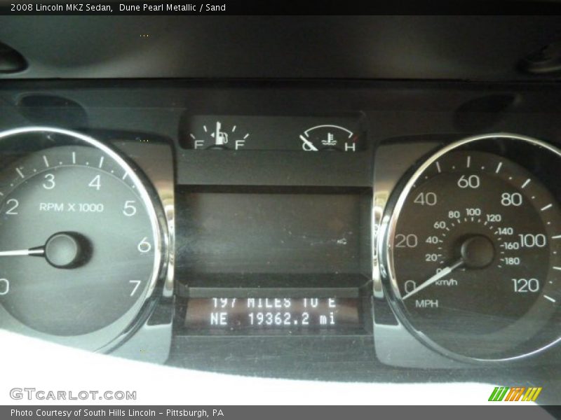Dune Pearl Metallic / Sand 2008 Lincoln MKZ Sedan
