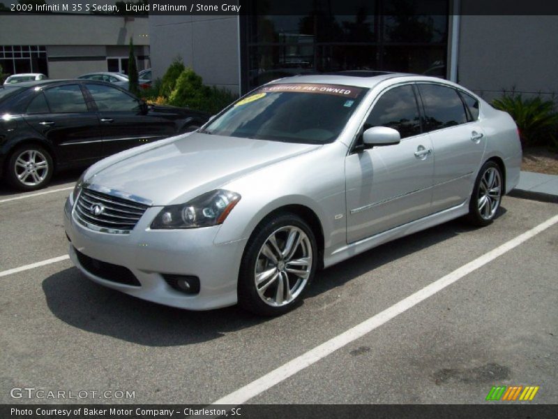 Liquid Platinum / Stone Gray 2009 Infiniti M 35 S Sedan