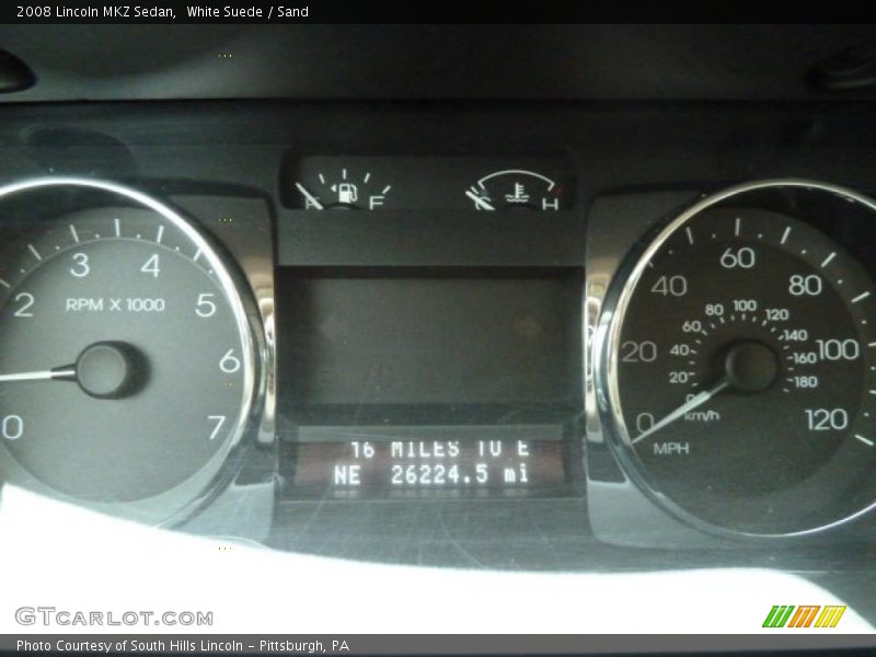 White Suede / Sand 2008 Lincoln MKZ Sedan
