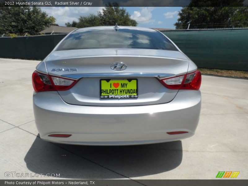 Radiant Silver / Gray 2012 Hyundai Sonata GLS